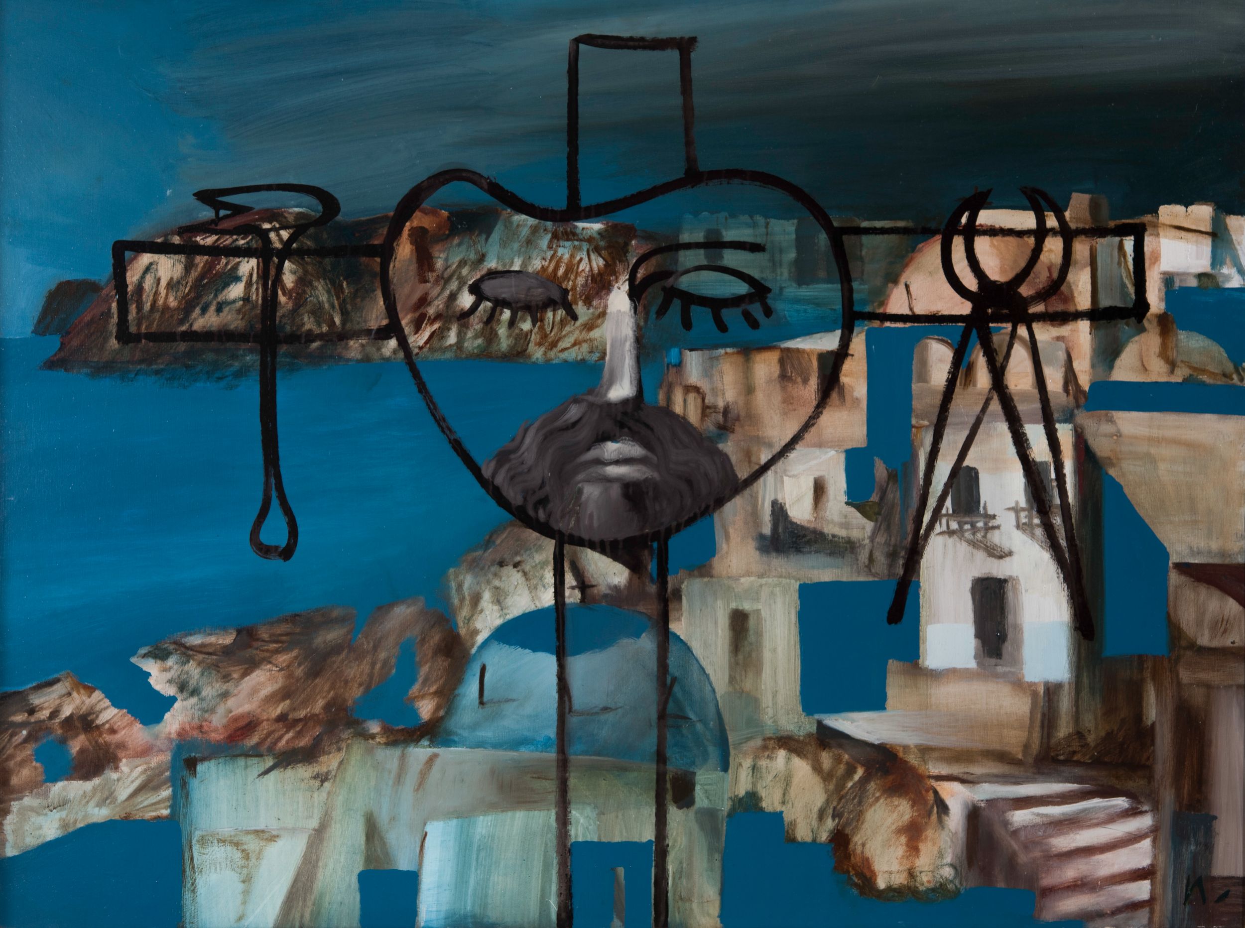 Crucifixion, 1956
enamel on hardboard
Purchased by the Hamilton Gallery Trust Fund 1977