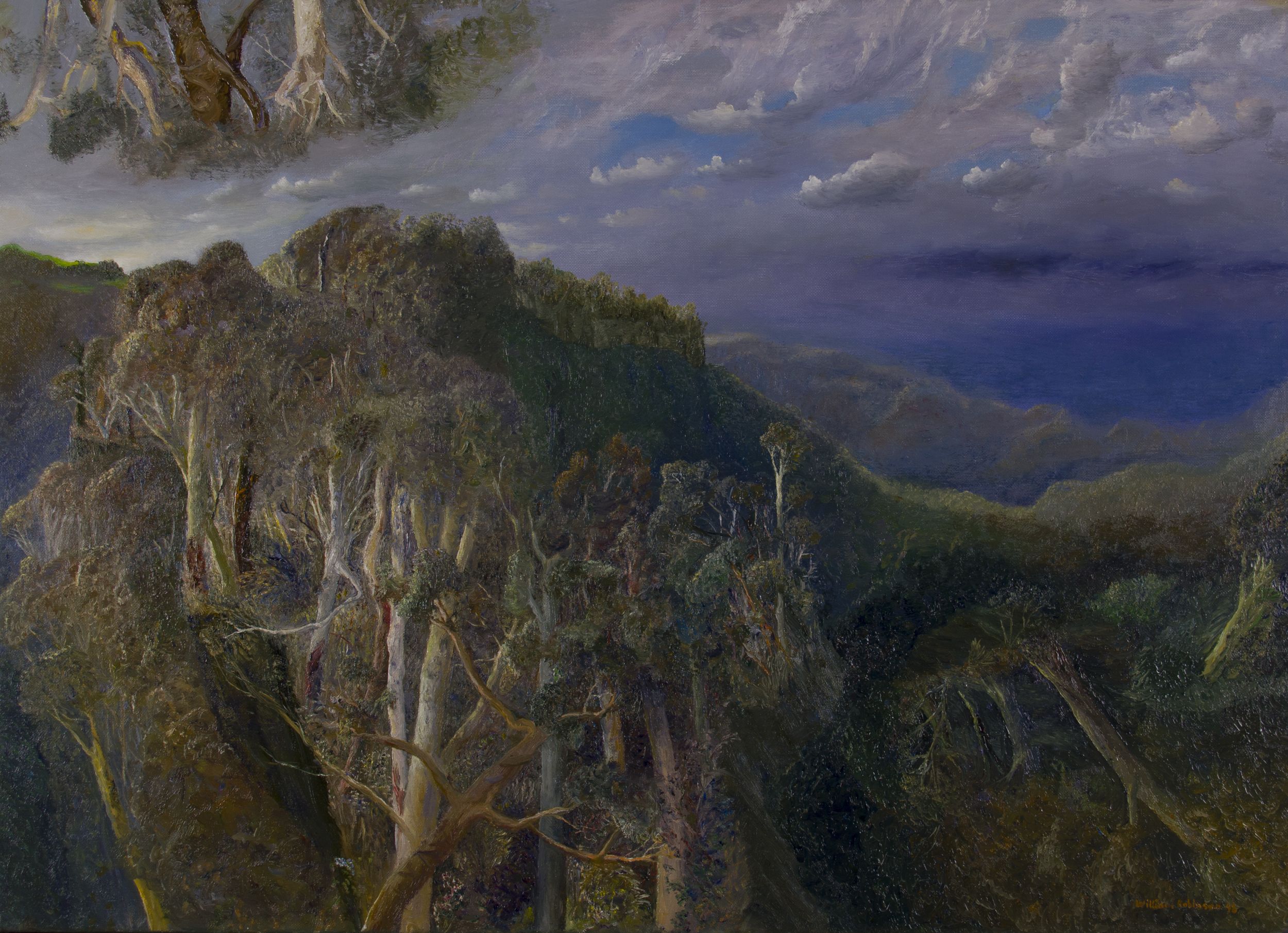 After the storm from Springbrook, study, 1998
oil on linen
Purchased by the Hamilton Gallery Trust Fund, with additional support from
Allan Myers AC KC & Maria Myers AC 2018