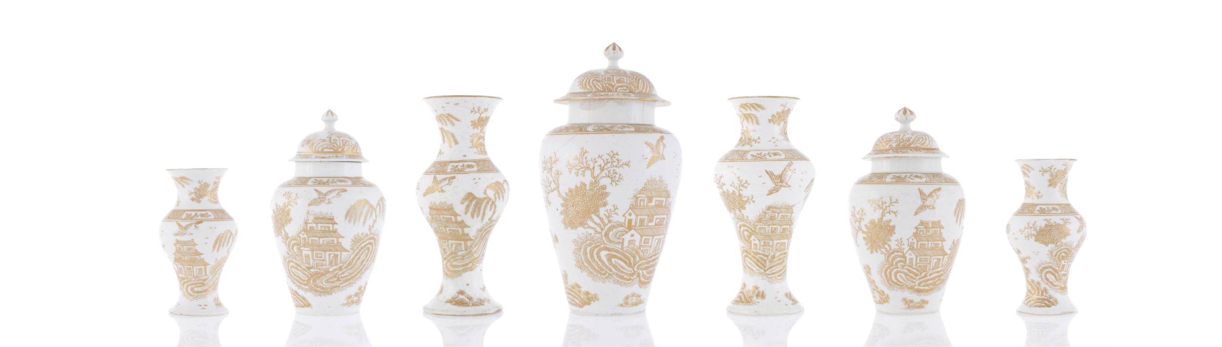 Garniture, c.1750
porcelain, soft-paste
Herbert and May Shaw Bequest