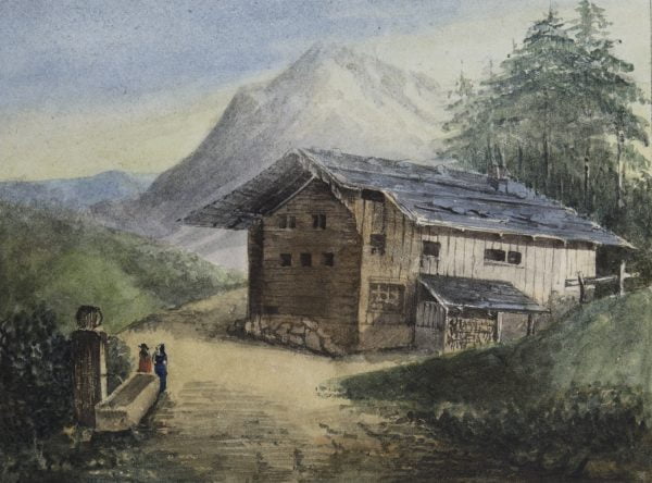 Landscape With Wooden Building