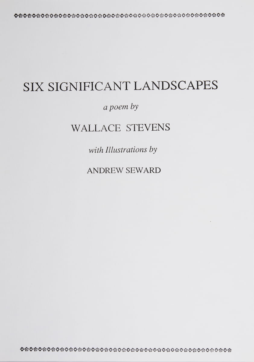 Six Significant Landscapes Poem Text