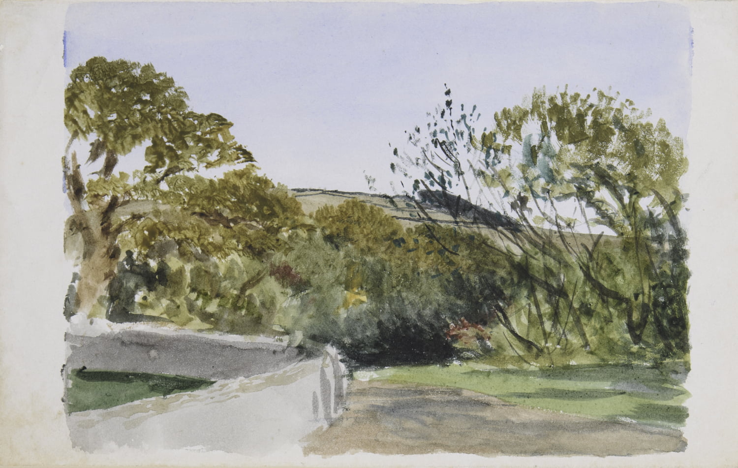 Landscape With Wall And Road