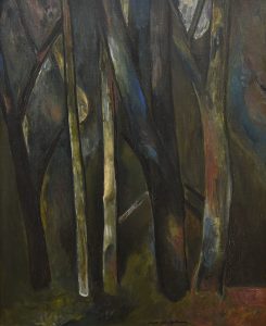 Fred Williams, 'Sherbrooke Forest', 1958, oil on composition board. Elizabeth Summons Bequest.