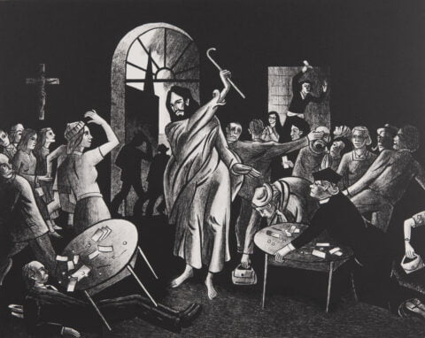 Christ casting out the Bingo Players (with Apologies to E.G.)
