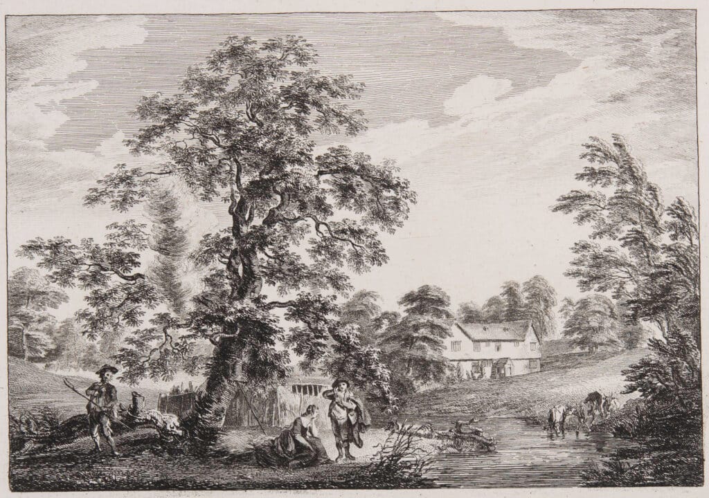 Paul Sandby, Scene With House In Background, etching, Purchased with annual Council allocation, Hamilton Gallery Collection