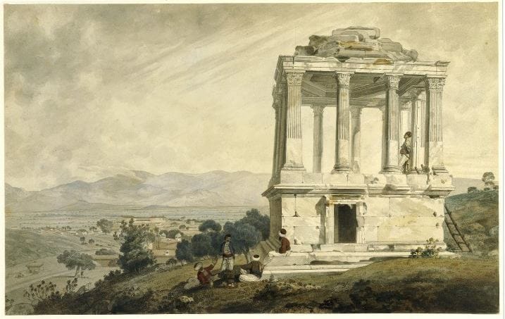 Paul Sandby, Sepulchre At Melasso, aquatint, Purchased with annual Council allocation 1984, Hamilton Gallery Collection